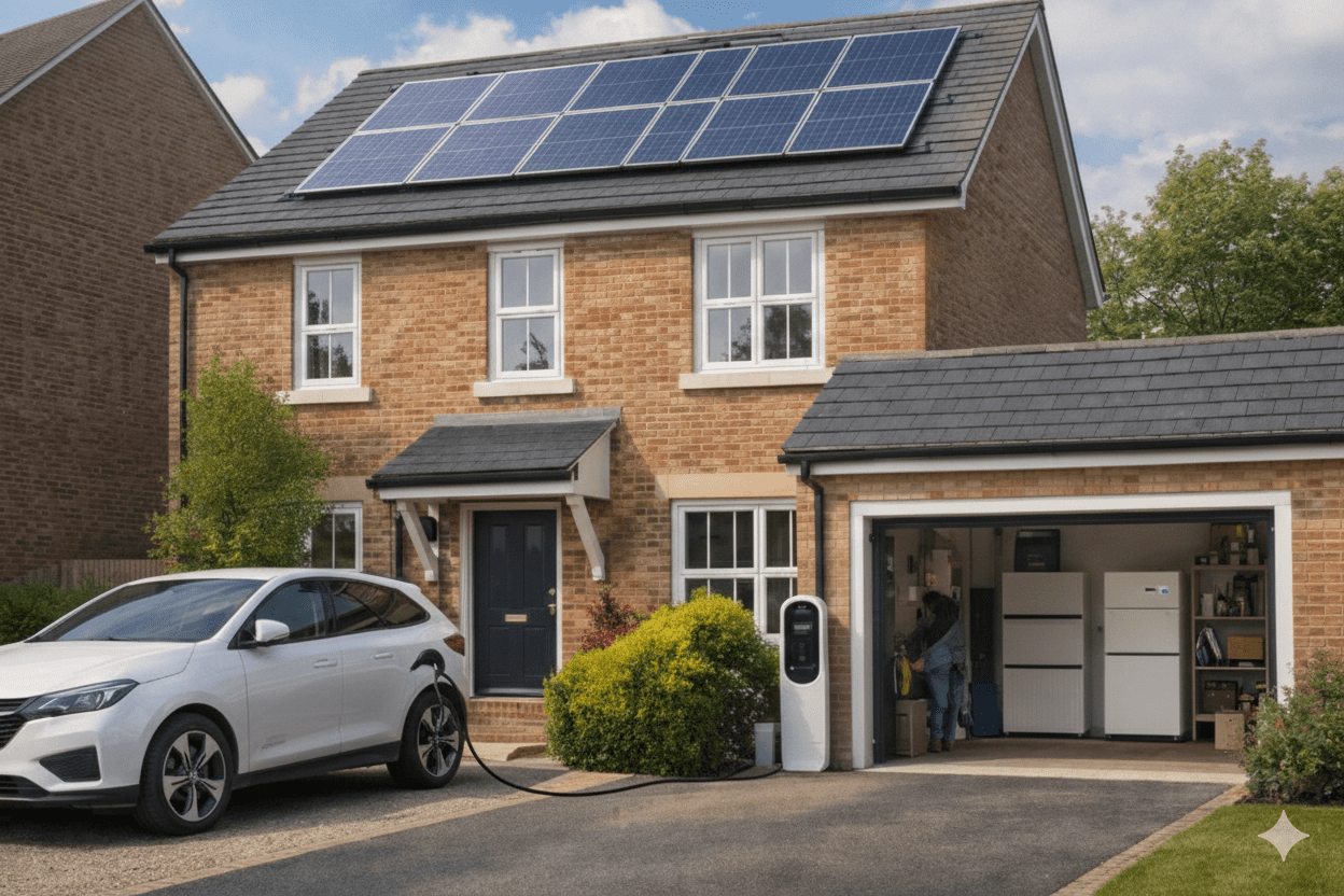Solar Panels and Battery Storage — RetroFlow's renewable energy solution